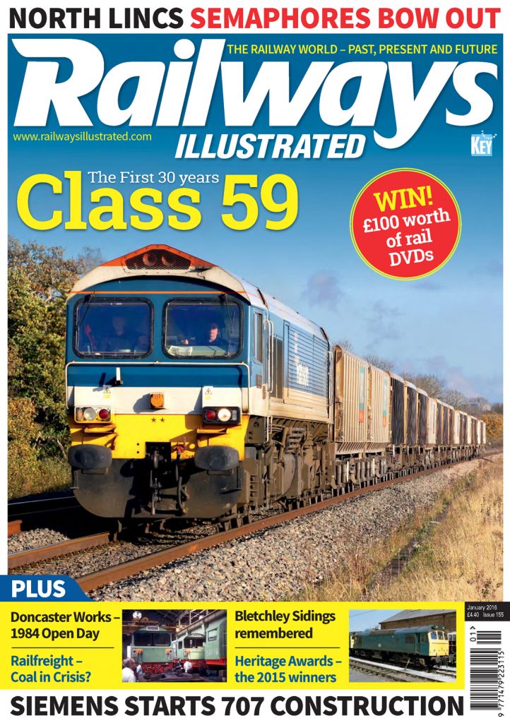 Portada de la revista Railways Illustrated. Enero 2016