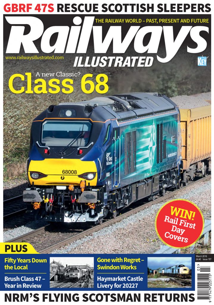Portada de la revista Railways Illustrated. Marzo 2016