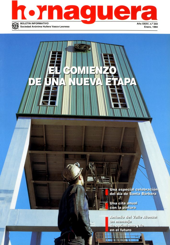 Revista Hornaguera, Nº 344, Enero de 1994, de Hullera Vasco-Leonesa. León. 1994