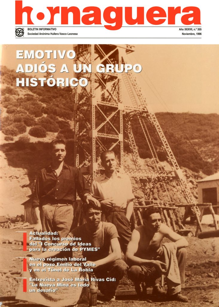 Revista Hornaguera, Nº 355, Noviembre de 1996, de Hullera Vasco-Leonesa. León. 1996