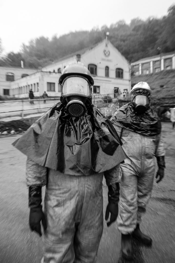 Rodaje de la serie de televisión “La Zona”. Pozo Candín. Langreo. Asturias. 2017