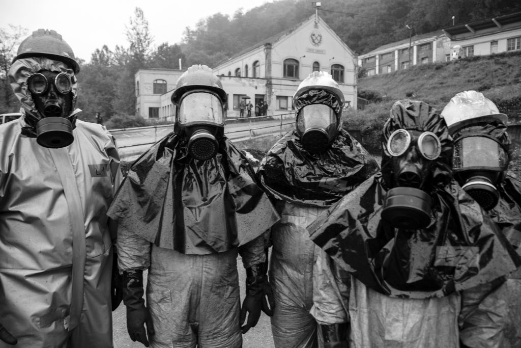 Rodaje de la serie de televisión “La Zona”. Pozo Candín. Langreo. Asturias. 2017