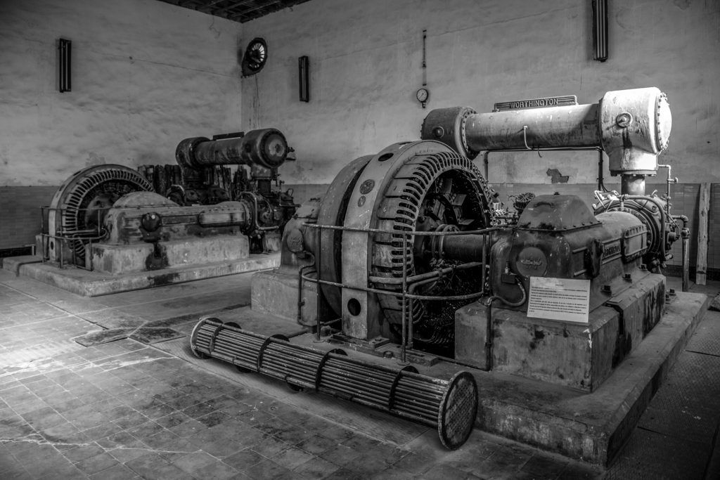 Sala de máquinas del Pozo Julia. Fabero. León 2017