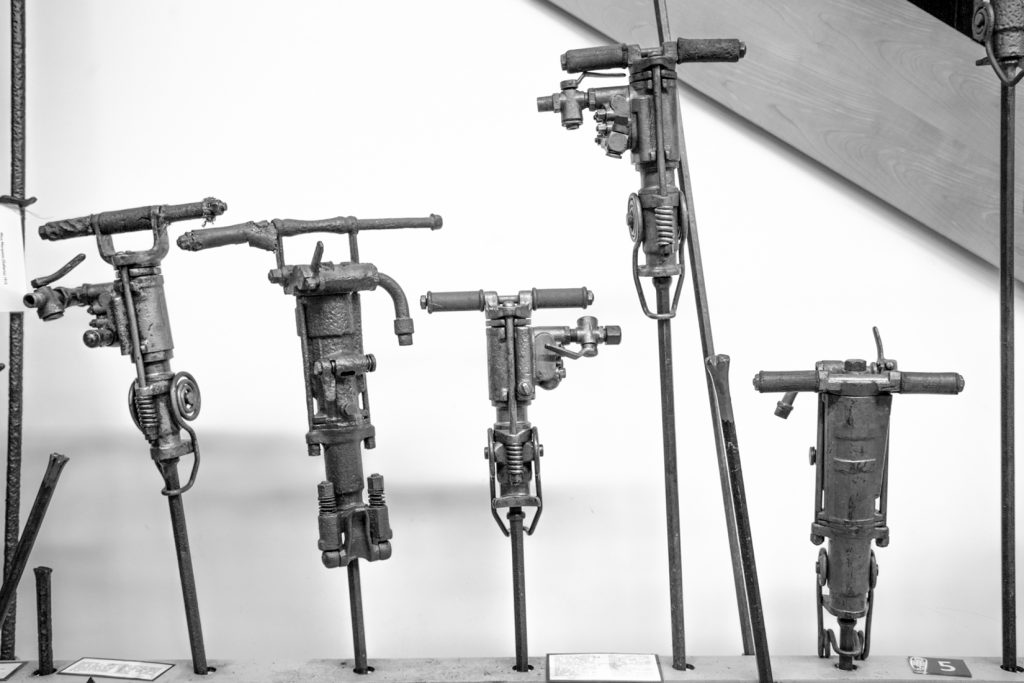Material minero expuesto en el Museo de la Minería del País Vasco. Gallarta, Bizkaia. 2017