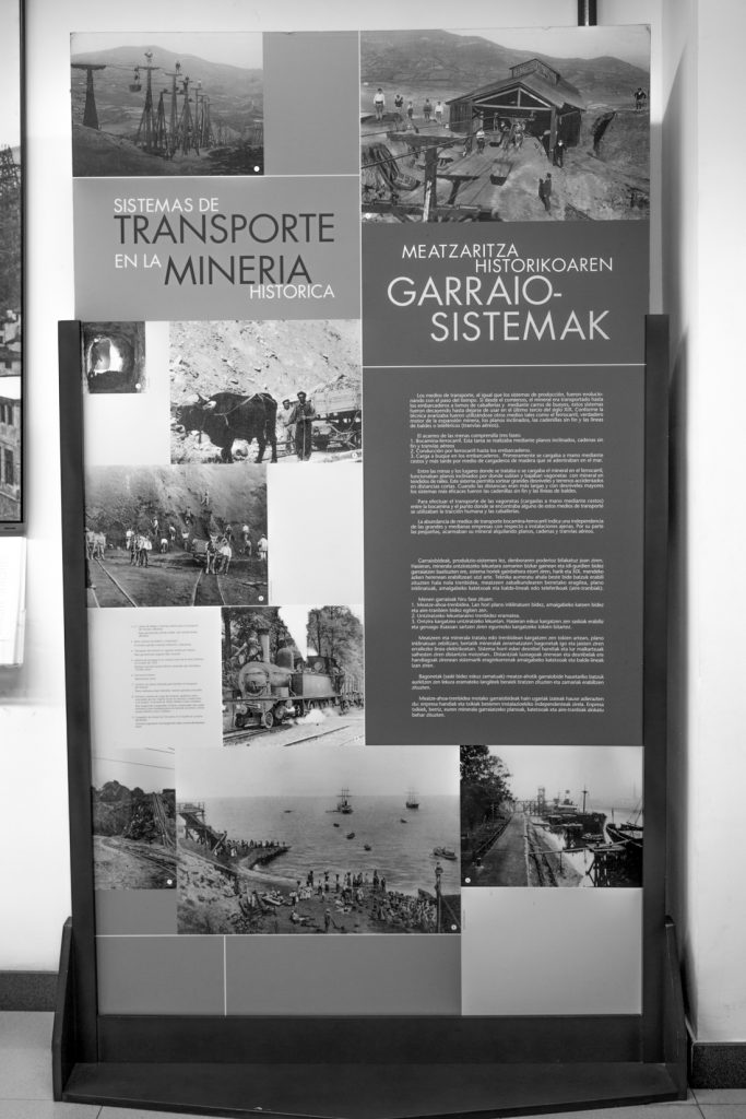 Panel expositivo en el Museo de la Minería del País Vasco. Gallarta, Bizkaia. 2017