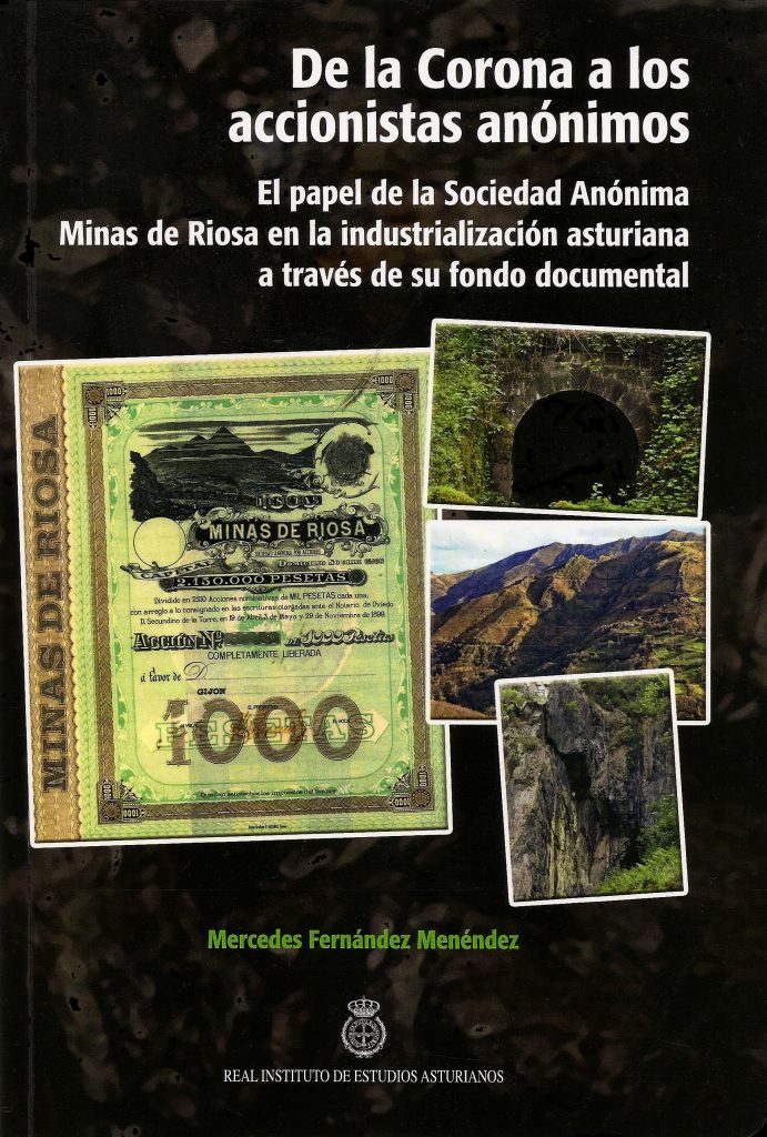 Portada del libro “De la Corona a los accionistas minoritarios”, de Mercedes Fernández Menéndez. RIDEA. Oviedo, Asturias. 2016