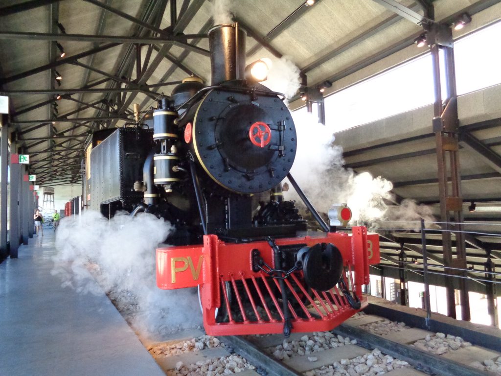Locomotora Baldwin, en el Museo del Ferrocarril de Ponferrada. Leon 2017