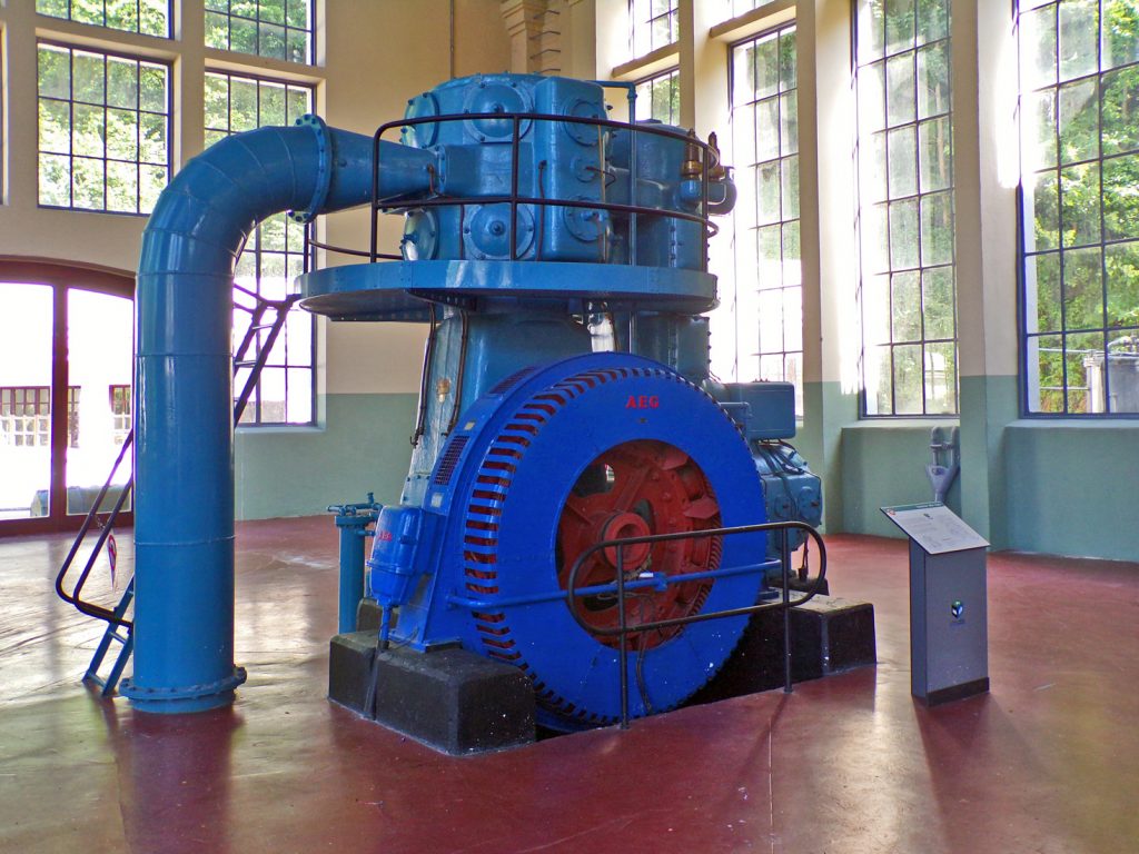 Sala de compresores del Pozo San Luis. Ecomuseo del Valle del Samuño. La Nueva. Langreo. Asturias. 2016