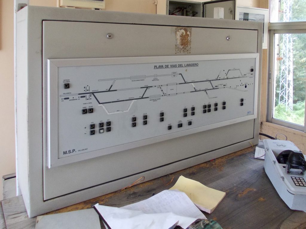 Detalle del panel de control del Lavadero de la MSP, Villablino, León. 2016