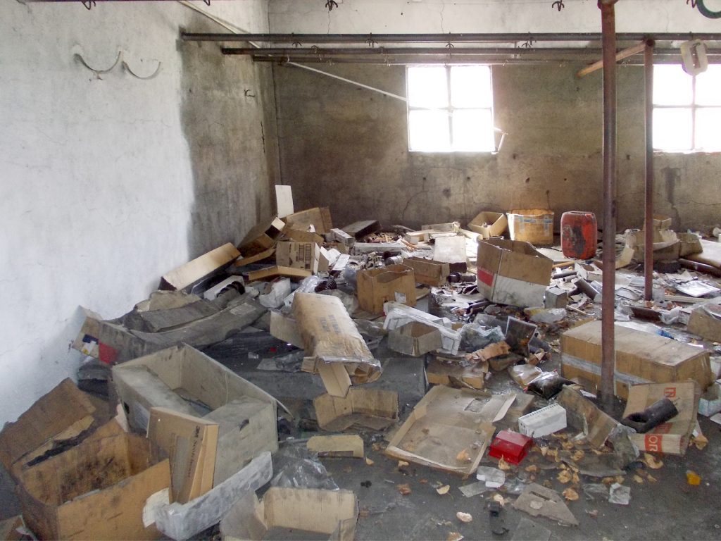 Almacén de las oficinas del Pozo Malabá. Torre del Bierzo. León. 2017