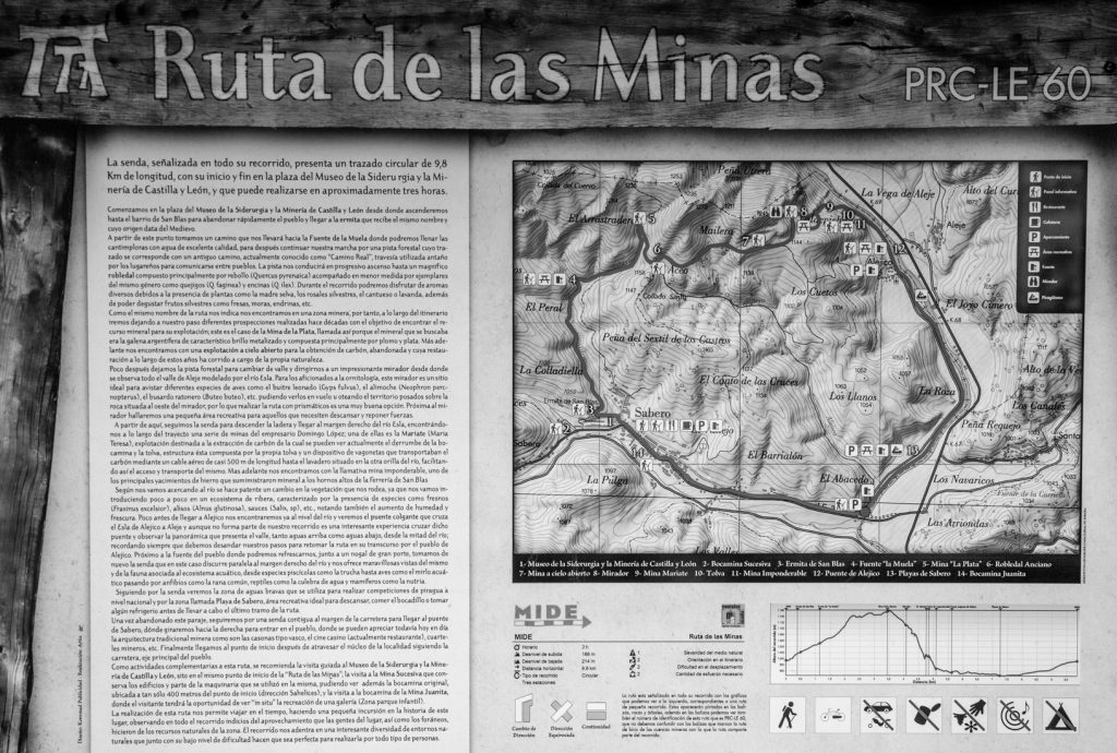 Cartel de la Ruta de las Minas, Sabero. León. 2017