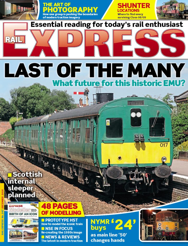 Portada de la revista Rail Express. Diciembre de 2016