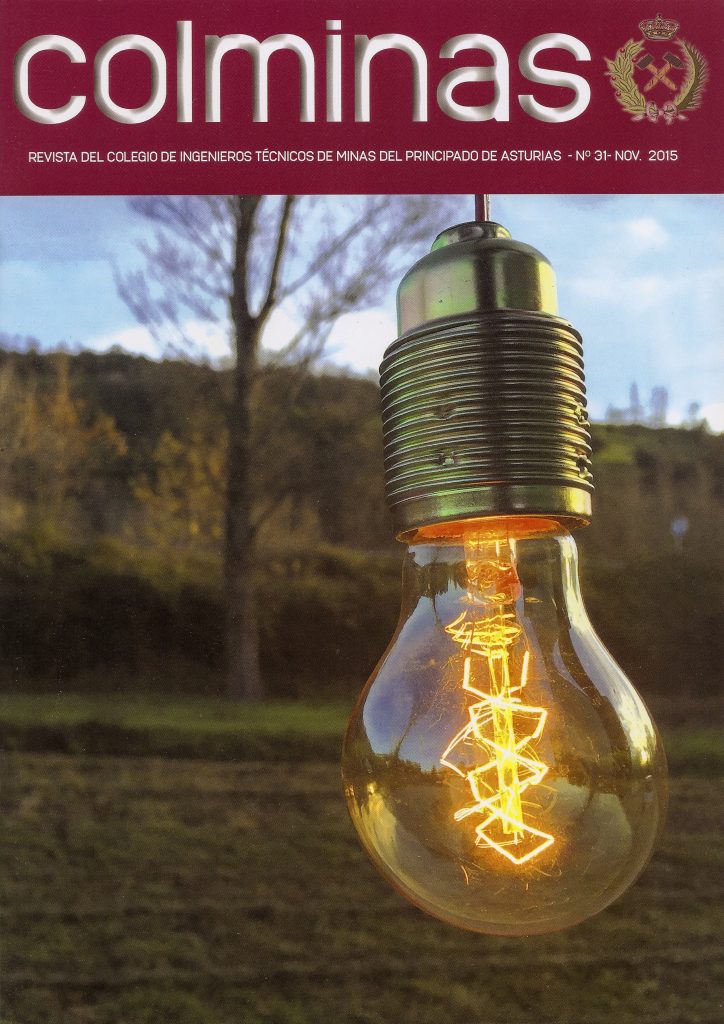 Portada de la revista Colminas. Colegio de Ingenieros Técnicos de Minas de Asturias. Nº 31. Noviembre de 2015