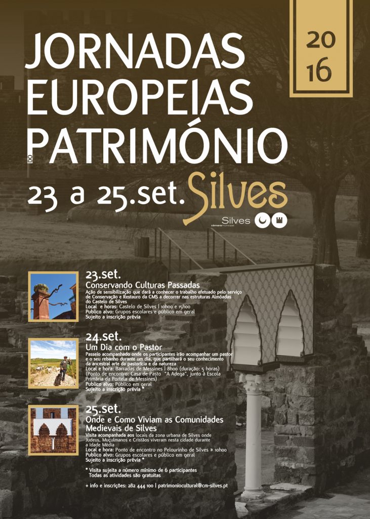 Cartel de las Jornadas Europeias do Património. Silves. Portugal. 2016