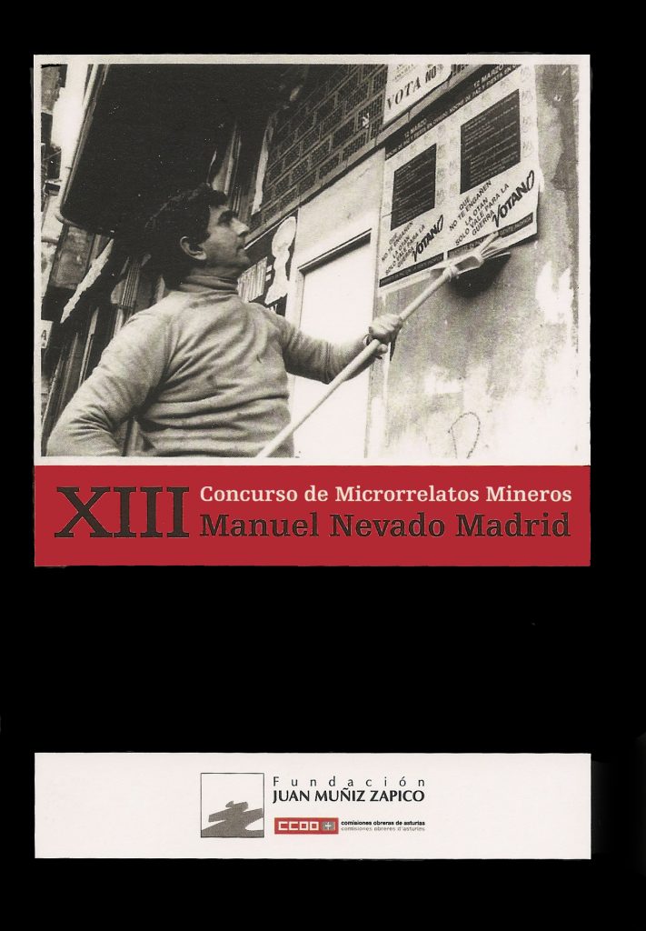 Portada del libro XIII Concurso de Microrrelatos Mineros Manuel Nevado Madrid, de Fundación Muñíz Zapico. Asturias. 2017