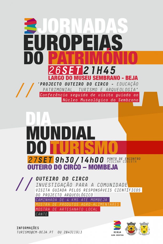 Cartel de las Jornadas Europeias do Património. Portugal. Septiembre de 2014