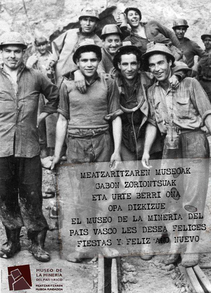 Postal navideña del Museo de la Minería del País Vasco. Gallarta. Abanto – Zierbena. Bizkaia. 2017