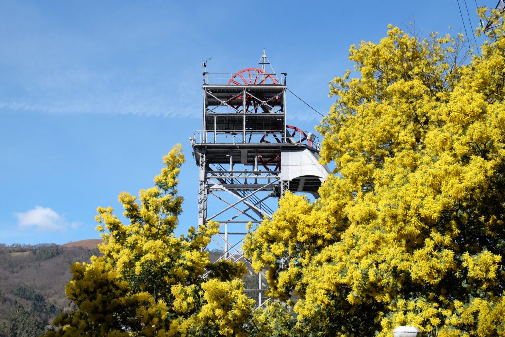 Detalle del castillete del Pozo Barredo. Mieres. Asturias. 2017