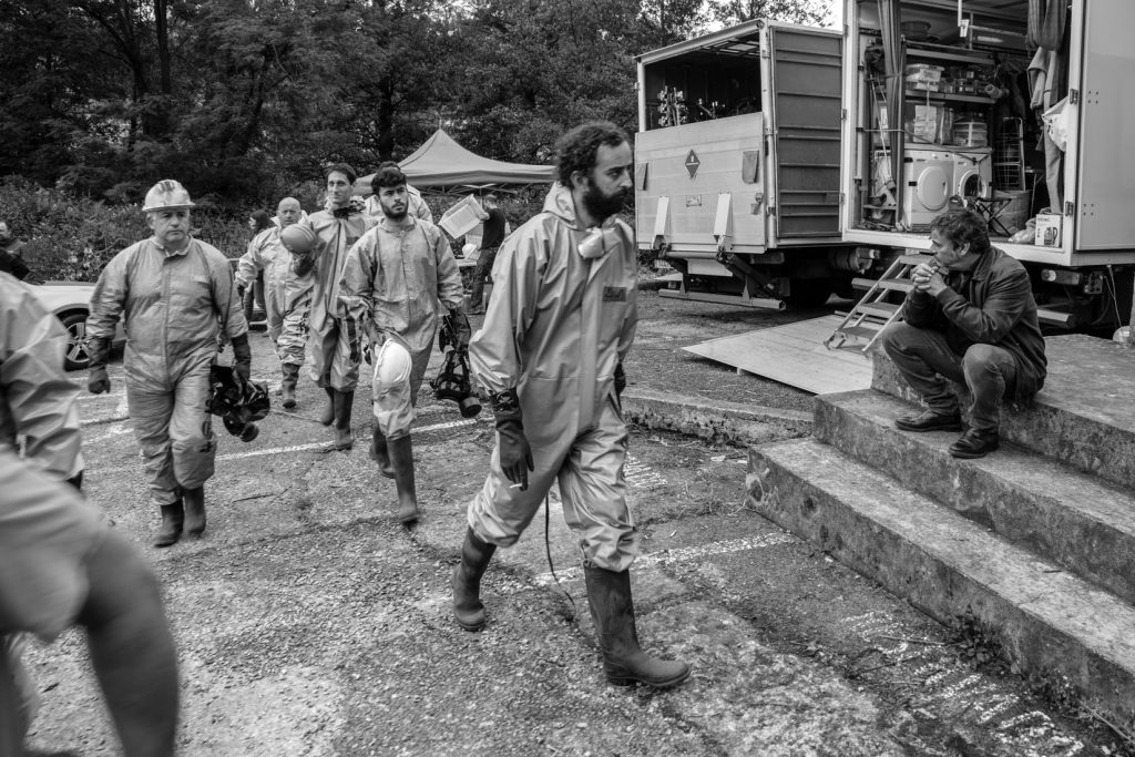 Rodaje de la serie de televisión “La Zona”. Pozo Candín. Langreo. Asturias. 2017