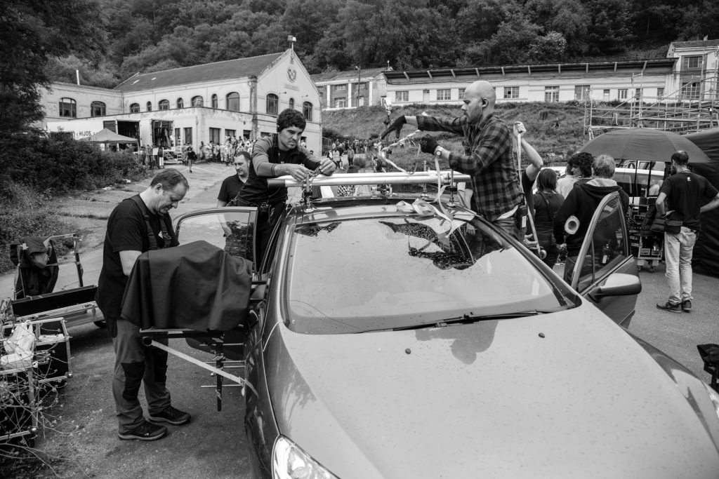 Rodaje de la serie de televisión “La Zona”. Pozo Candín. Langreo. Asturias. 2017