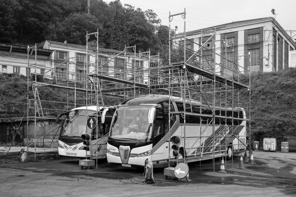 Rodaje de la serie de televisión “La Zona”. Pozo Candín. Langreo. Asturias. 2017