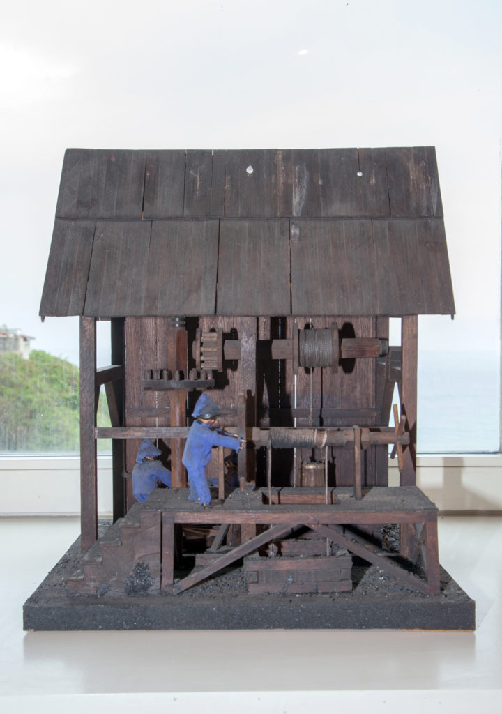 Maqueta de Torno Manual a Sangre. Mina Museo de Arnao. Castrillón. Asturias. 2018.