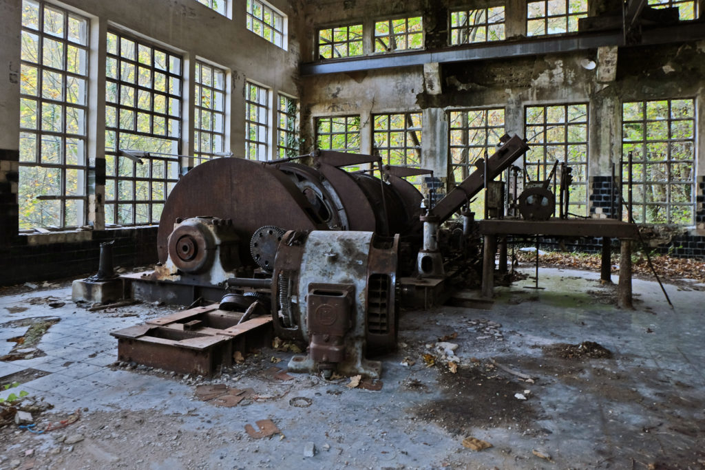 Máquina de extracción del Pozo San Fernando. Aller. Asturias. 2015