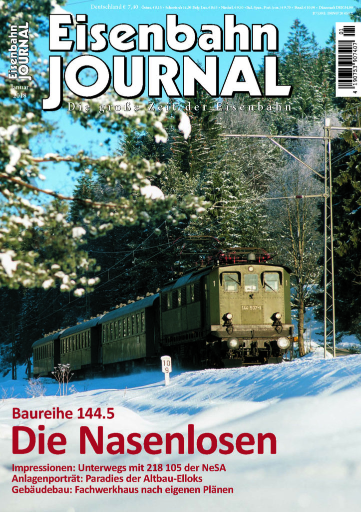 Portada de la revista Eisenbahn Journal. Alemania. Enero 2018.