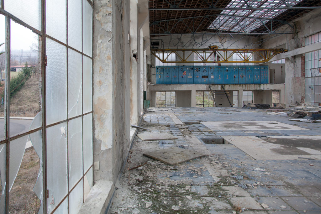 Interior del edificio auxiliar. Pozo Herrera II. Olleros de Sabero. Leon. 2017.