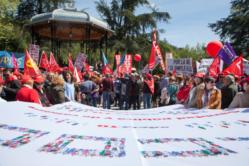 Manifestación del 1 de Mayo. Langreo. Asturias. 2018.