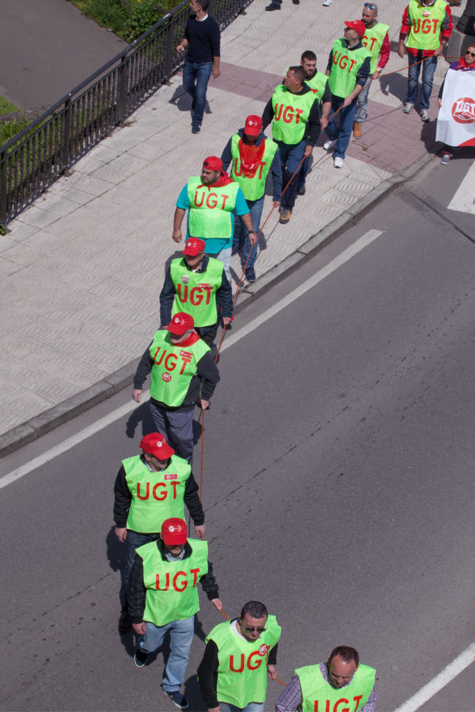 Manifestación del 1 de Mayo. Langreo. Asturias. 2018.