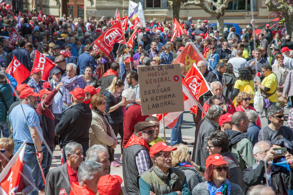 Manifestación del 1 de Mayo. Langreo. Asturias. 2018.