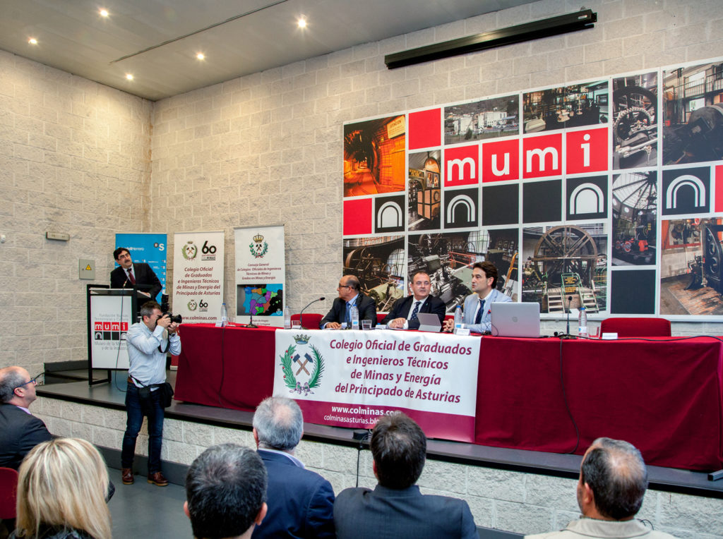 Acto en el Museo de la Minería, con motivo de la celebración del 60 Aniversario del Colegio de Ingenieros Técnicos de Minas. El Entrego. San Martín del Rey Aurelio 2018
