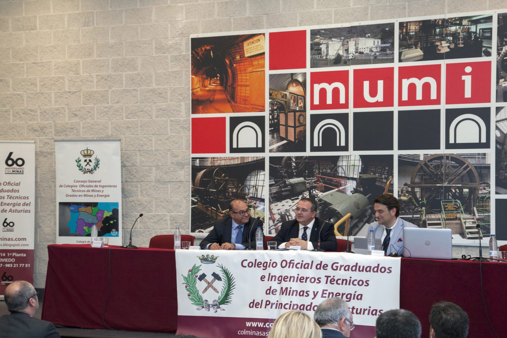 Acto en el Museo de la Minería, con motivo de la celebración del 60 Aniversario del Colegio de Ingenieros Técnicos de Minas. El Entrego. San Martín del Rey Aurelio 2018