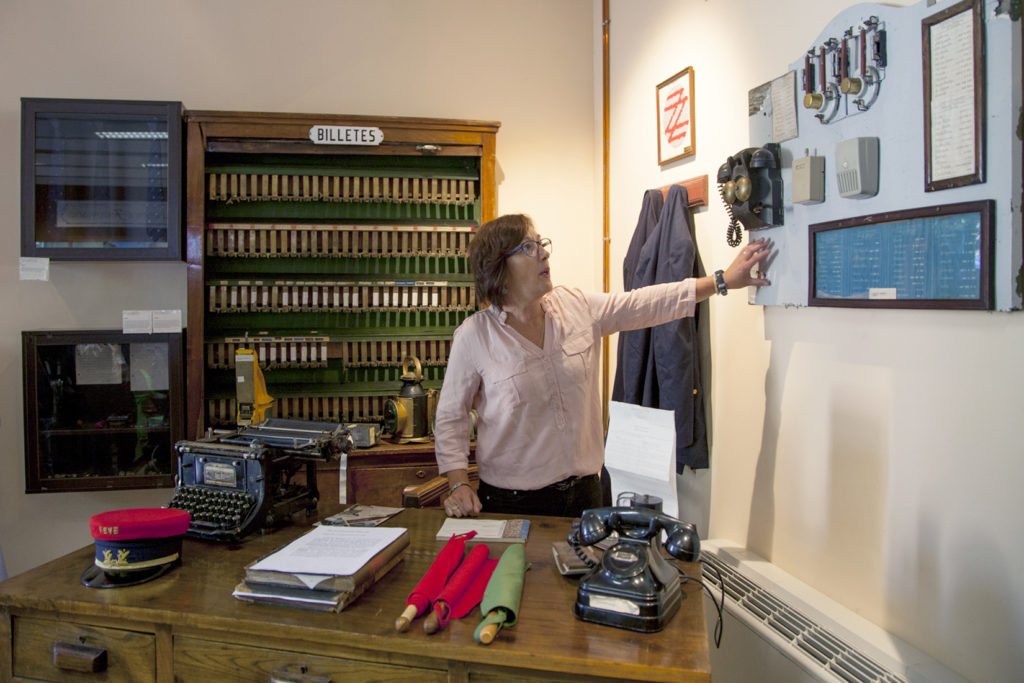 Museo del Ferroviario, ubicado en el antiguo economato del Ferrocarril de La Robla-Bilbao. Cistierna. León 2018