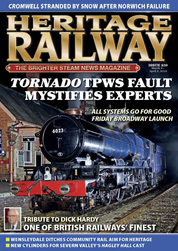 Portada de la revista Heritage Railway. Numero 239. Marzo – Abril 2018