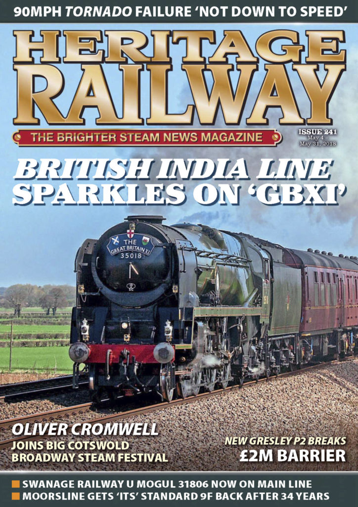 Portada de la revista Heritage Railway. Numero 241. Mayo 2018