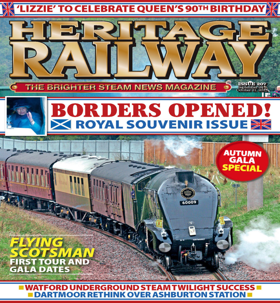 Portada de la revista Heritage Railway. Numero 207. Septiembre – Octubre 2015