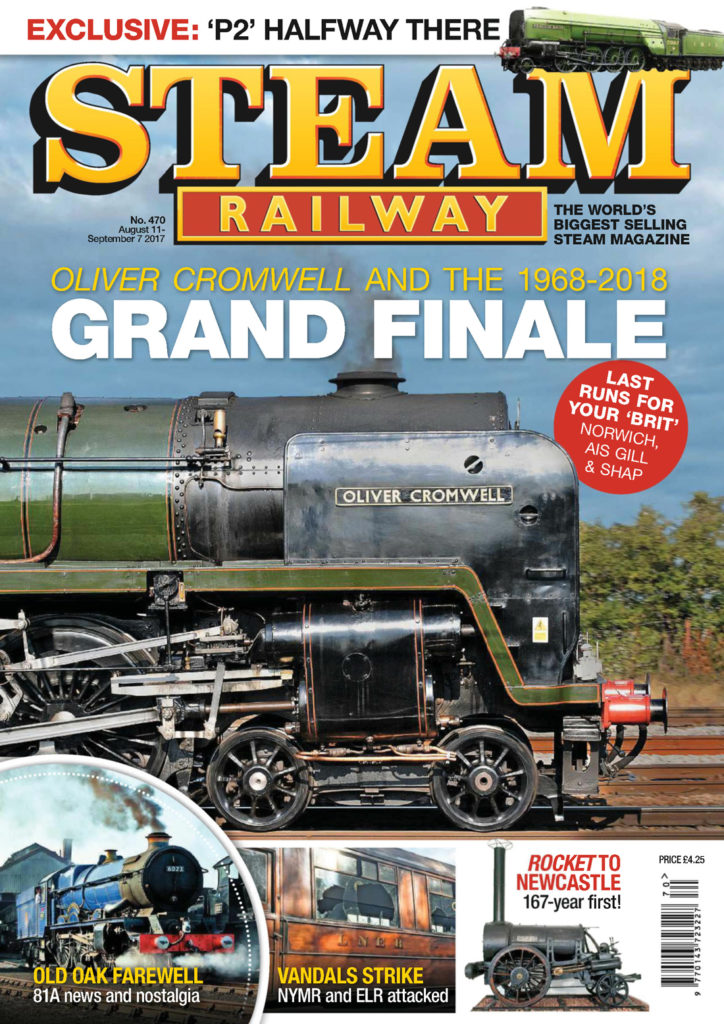 Portada de la revista Steam Railway. Nº 470. Del 11 de Agosto al 7 Septiembre de 2017