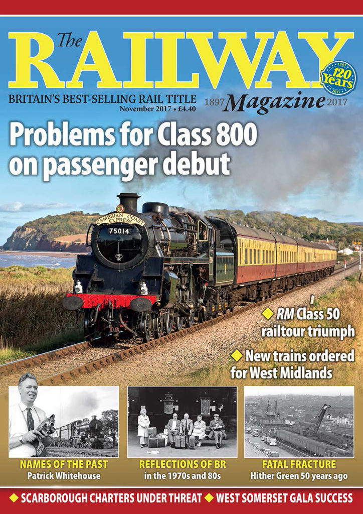 Portada de la revista The Rail Magazine. Noviembre 2017.