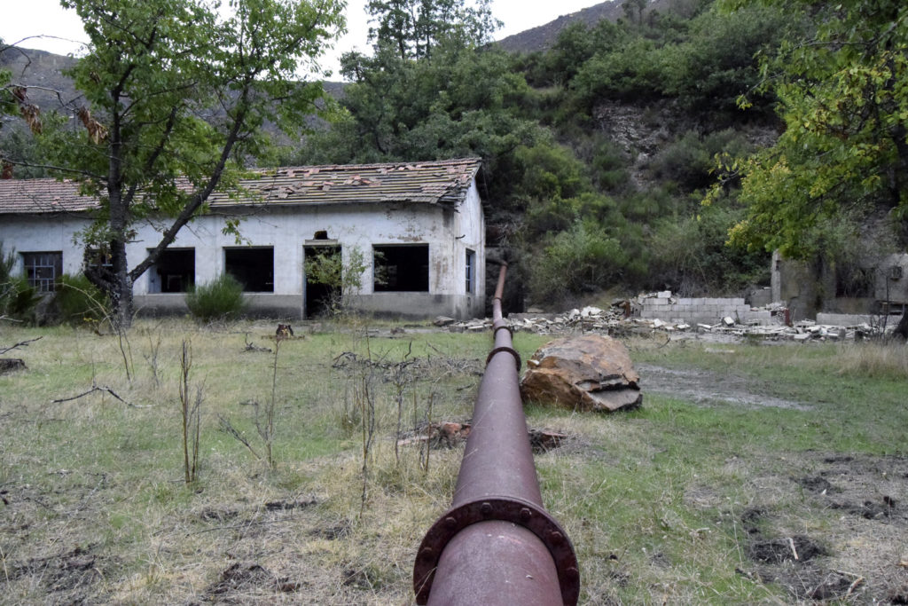 Vista exterior del Pozo Ibarra o Grupo Ciñera. Pola de Gordón. León. 2017