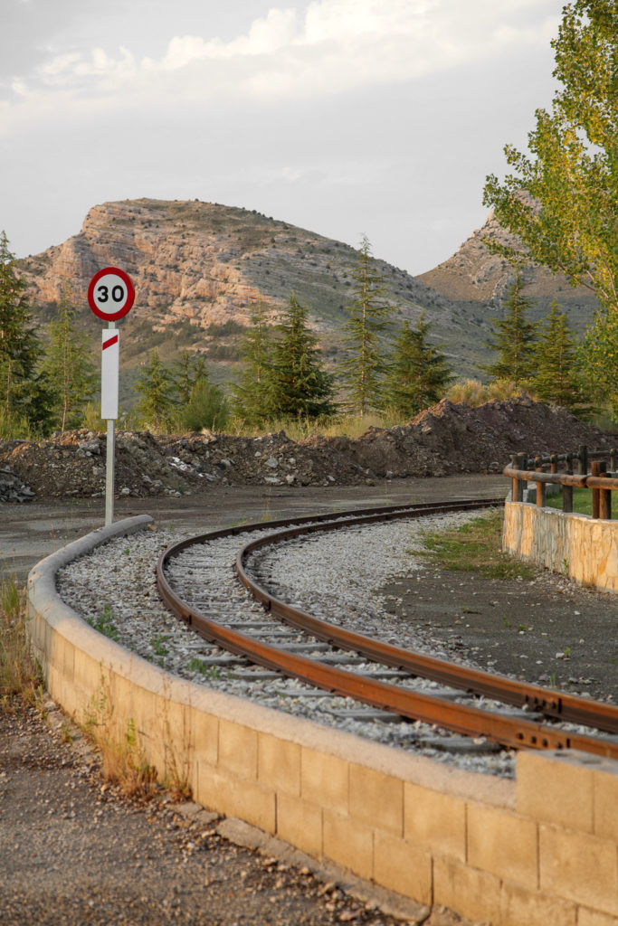 Antiguo trazado del Ferrocarril minero. Parque Temático de la Minería y el Ferrocarril. Utrillas. Teruel 2018