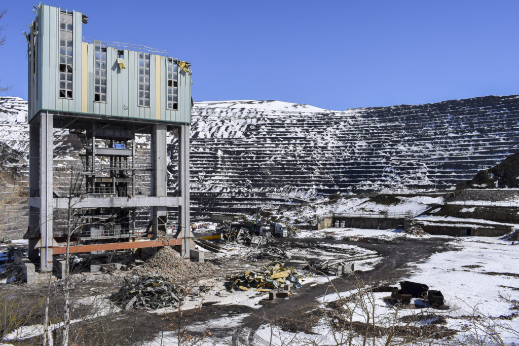 Desmantelamiento del  Pozo Aurelio del Valle de la Hullera vasco Leonesa. Grupo Tabliza. Santa Lucia de Gordon. Leon 2018