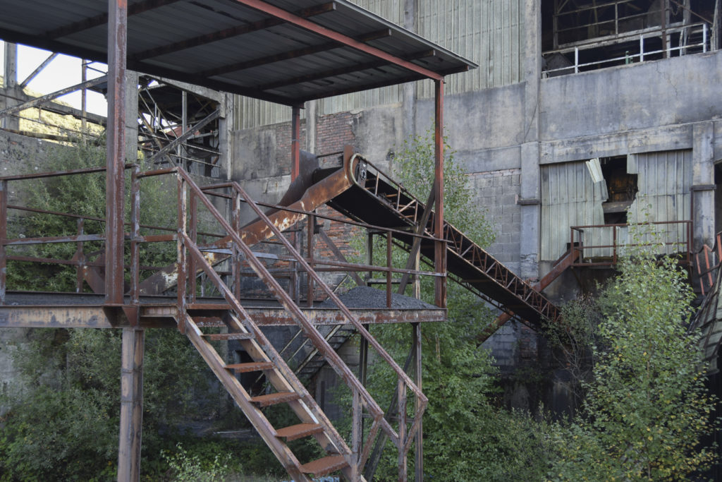 Instalaciones abandonadas del lavadero de La Recuelga, de Antracitas de Fabero. Santa Cruz del Sil. Páramo del Sil. León 2016