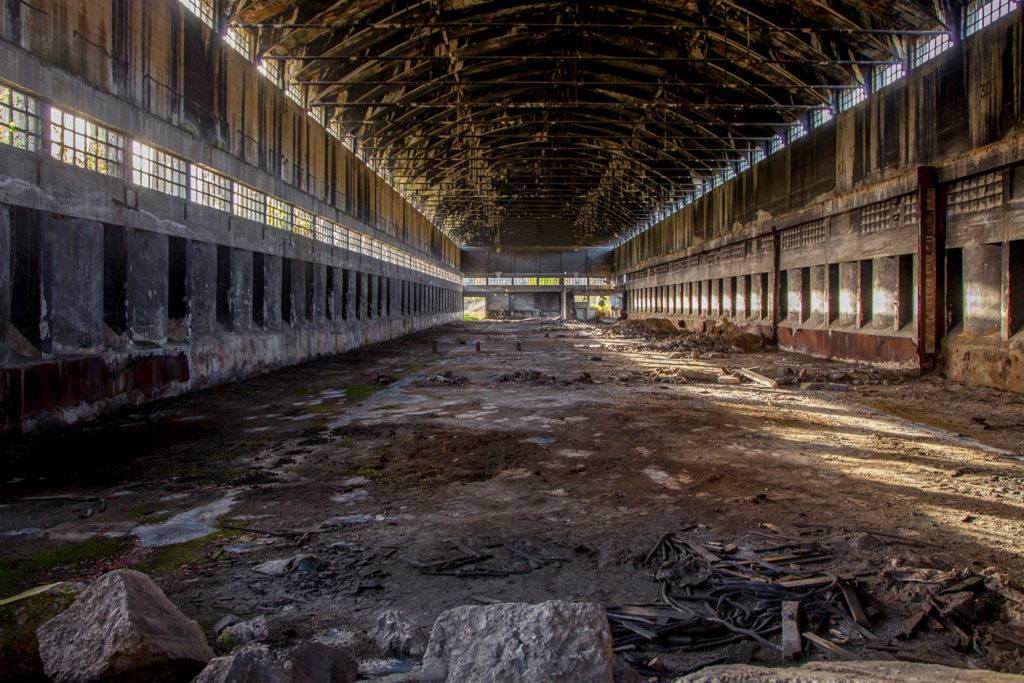 Instalaciones abandonadas de la Factoría de Nitrastur. Langreo. Asturias 2016