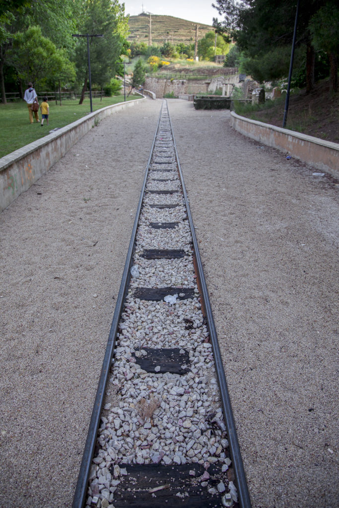 Antiguo trazado del Ferrocarril minero. Parque Temático de la Minería y el Ferrocarril. Utrillas. Teruel 2018