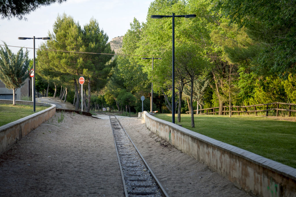 Antiguo trazado del Ferrocarril minero. Parque Temático de la Minería y el Ferrocarril. Utrillas. Teruel 2018