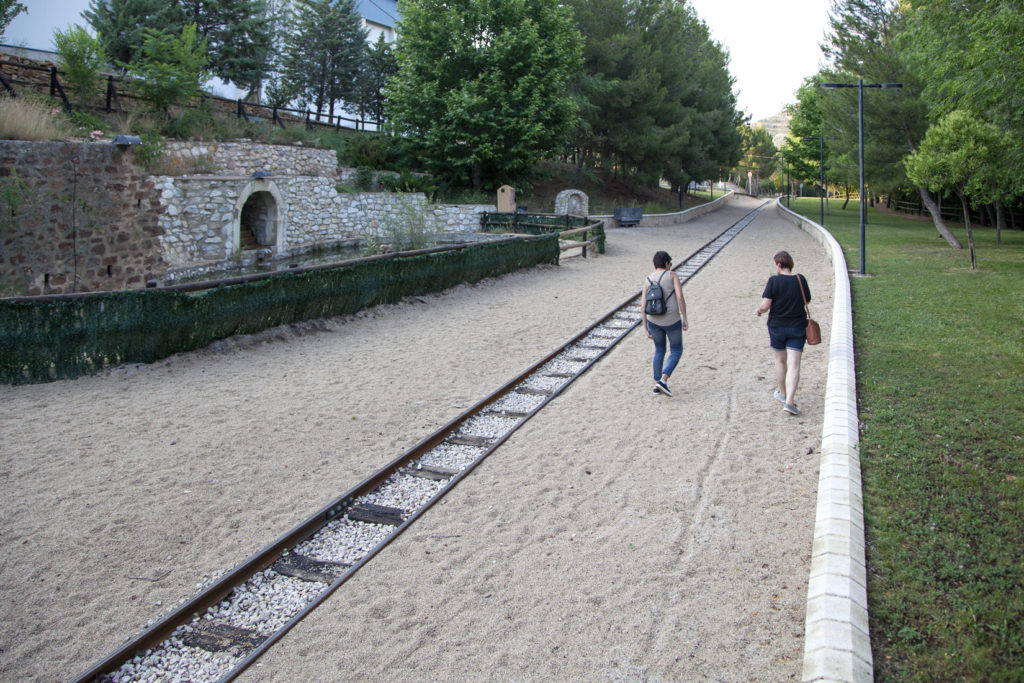 Antiguo trazado del Ferrocarril minero. Parque Temático de la Minería y el Ferrocarril. Utrillas. Teruel 2018