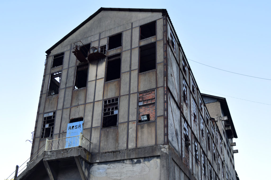 Instalaciones abandonadas del lavadero de La Recuelga, de Antracitas de Fabero. Santa Cruz del Sil. Páramo del Sil. León 2018