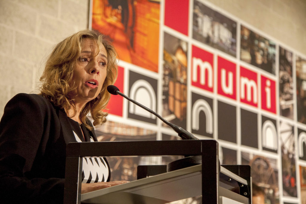 Belarmina Díaz, directora general de Minería, en el homenaje de Preventiva Seguros a las Brigadas de Salvamento Minero de España, en el Museo de la Minería y la Industria de Asturias. San Martín del Rey Aurelio 2019